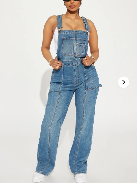 Fashion Nova Denim - Fashion Nova NO LIMITS SEAMED UTILITY
DENIM OVERALLS NWT Size S